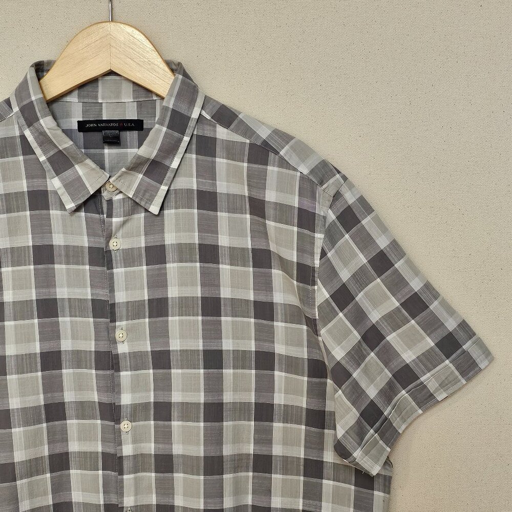 John Varvatos USA Short Sleeve Button Down L